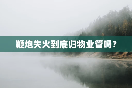 鞭炮失火到底归物业管吗？