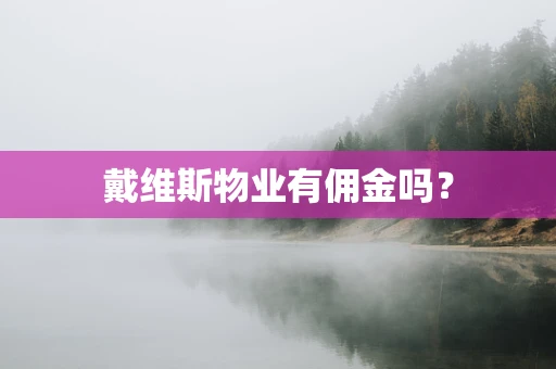 戴维斯物业有佣金吗？