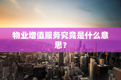 物业增值服务究竟是什么意思？