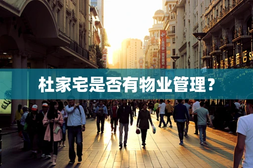 杜家宅是否有物业管理？