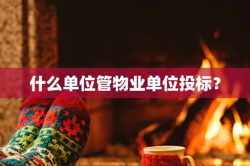 什么单位管物业单位投标？