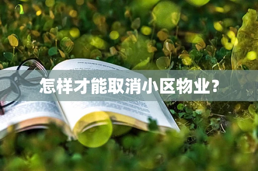 怎样才能取消小区物业？
