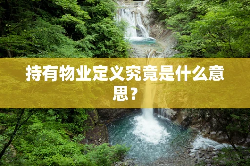 持有物业定义究竟是什么意思？