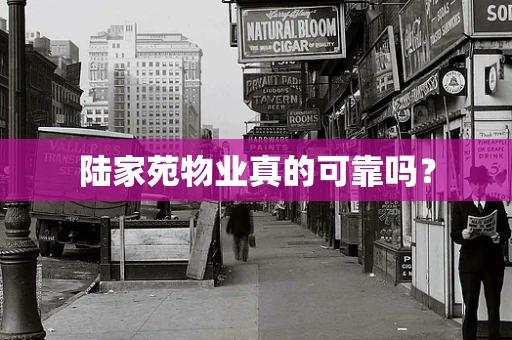 陆家苑物业真的可靠吗？