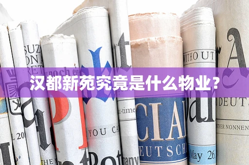 汉都新苑究竟是什么物业？