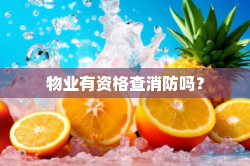 物业有资格查消防吗？