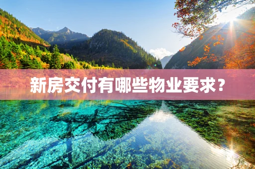 新房交付有哪些物业要求？