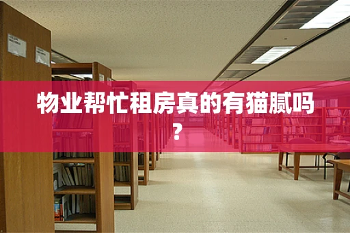 物业帮忙租房真的有猫腻吗？