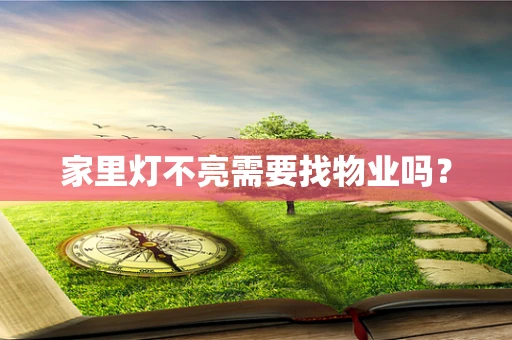 家里灯不亮需要找物业吗？
