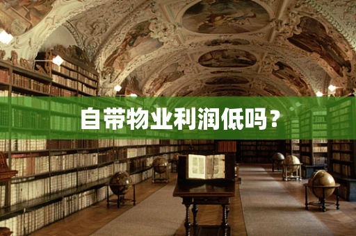 自带物业利润低吗？