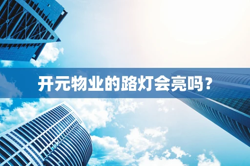 开元物业的路灯会亮吗？