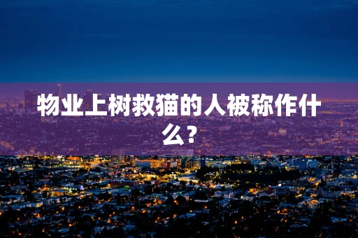 物业上树救猫的人被称作什么？