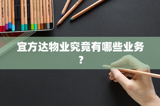 宜方达物业究竟有哪些业务？