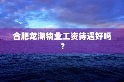 合肥龙湖物业工资待遇好吗？