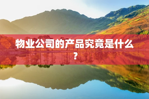 物业公司的产品究竟是什么？