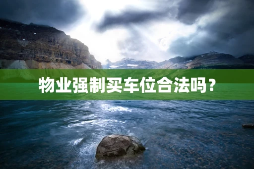 物业强制买车位合法吗？