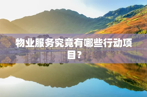物业服务究竟有哪些行动项目？